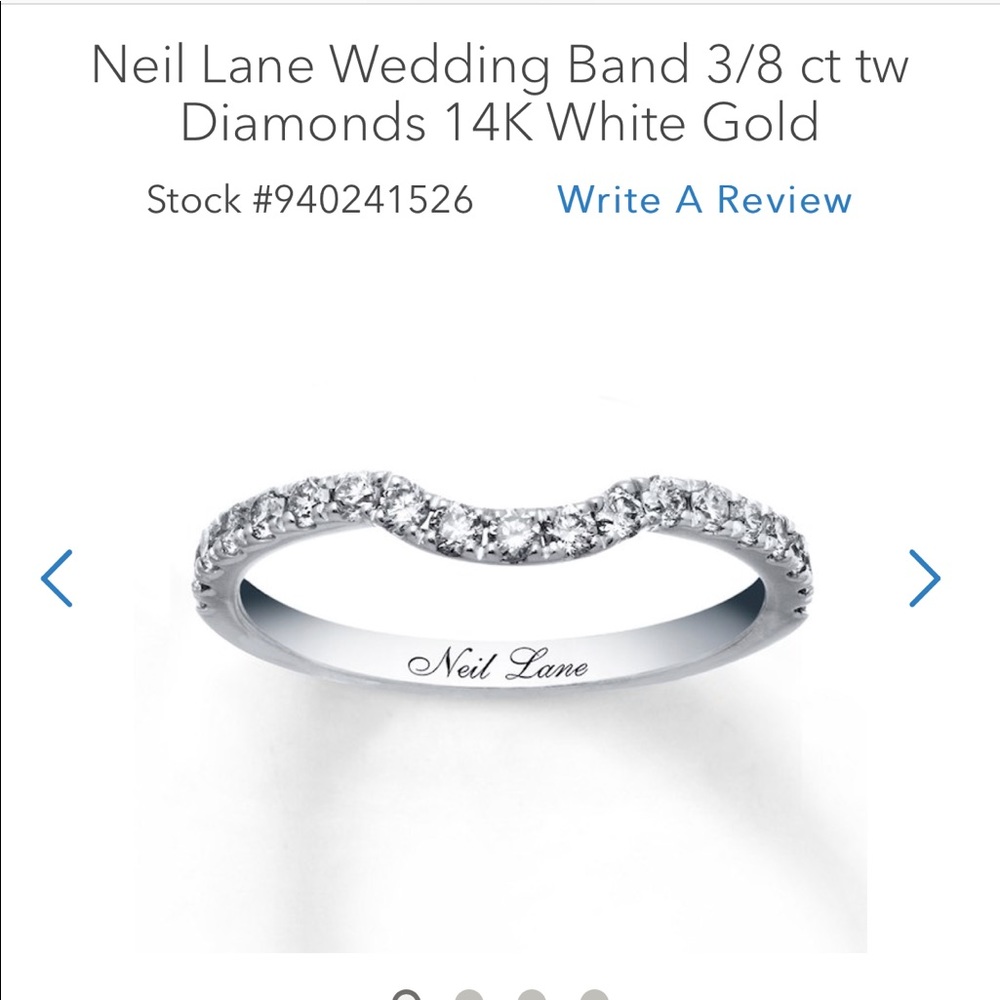 Neil Lane 3/8 ct Wedding Band sz 6